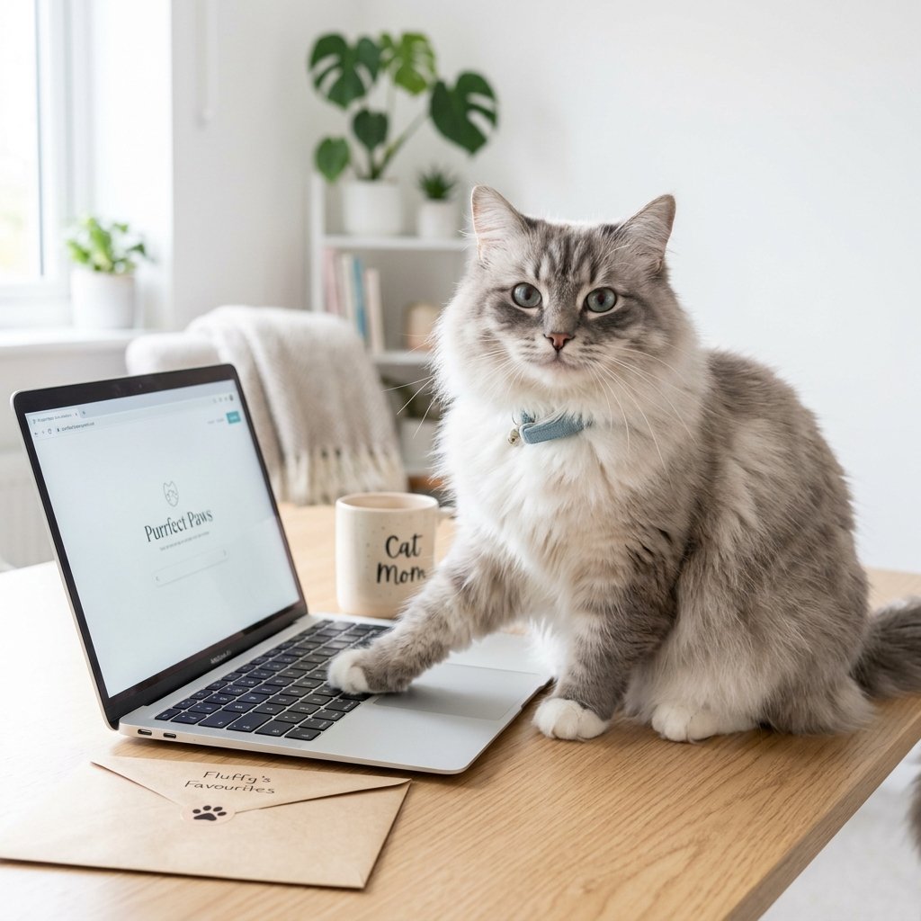 Friendly fluffy cat